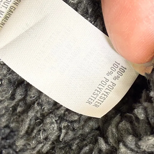 Aerie Womens Quarter Zip Sherpa Pullover Sweater‎ Charcoal Gray Medium JY442VK - Image 6