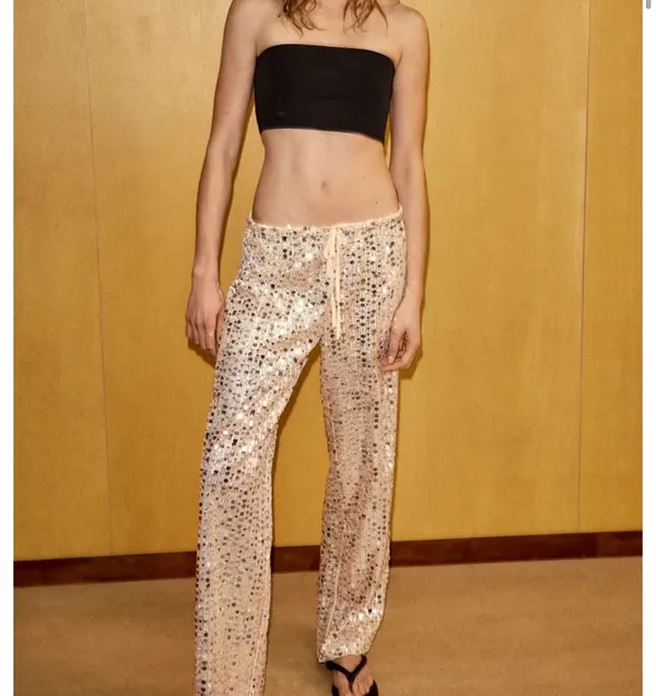 Zara flowy sequin pants. S - Image 3