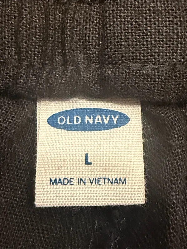 Old Navy black linen blend pants size large . - Image 2