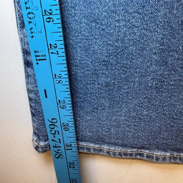 7 For All Mankind Ultra High Rise Jo Wide Leg‎ Jeans Blue Denim Womens Size 32 - Image 10