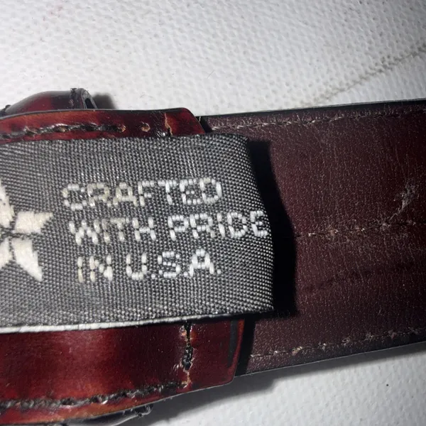 Vintage Y2K Brighton Womens 34 Brown Leather Gold Buckle Equestrian Western Belt - Image 10