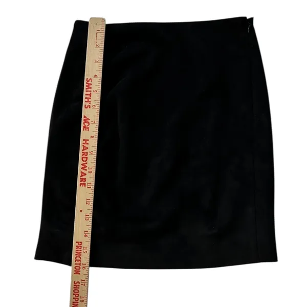 Free People Mini Skirt Black Faux Suede Leather Ruched Size 0 Short - Image 3