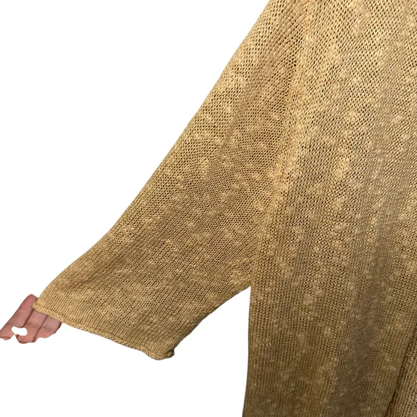 Soft Surroundings Yellow Open‎ Cardigan Large Cozy Knit Duster - Image 2