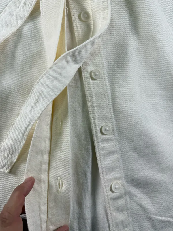 Levi's L93808 Womens White Ainsley Denim Utility Dress Size Small (NWT) - Image 6