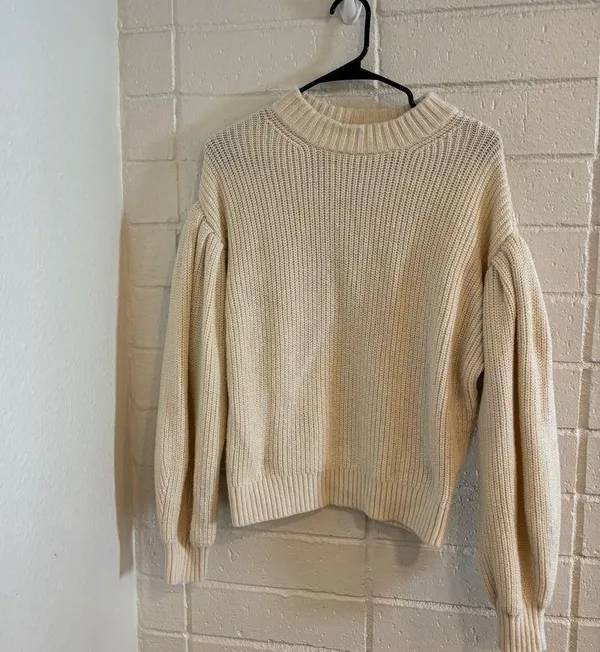 & other stories cream oversized knit sweater - Image 2