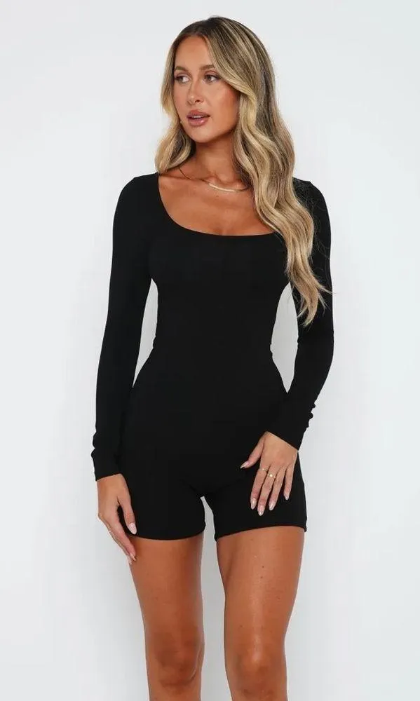 White Fox Under My Spell Long Sleeve Playsuit - Image 2
