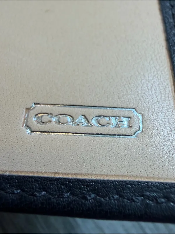 Y2K Coach Wallet Black Leather Soho Hampton Trifold Large Buckle - Image 10