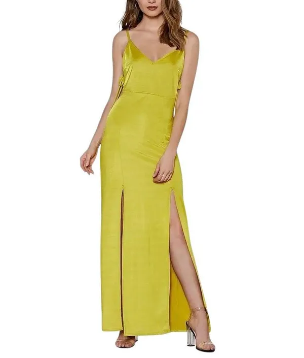 NWT Nasty Gal Long Term Yellow Maxi Dress Sz 8 - Image 5