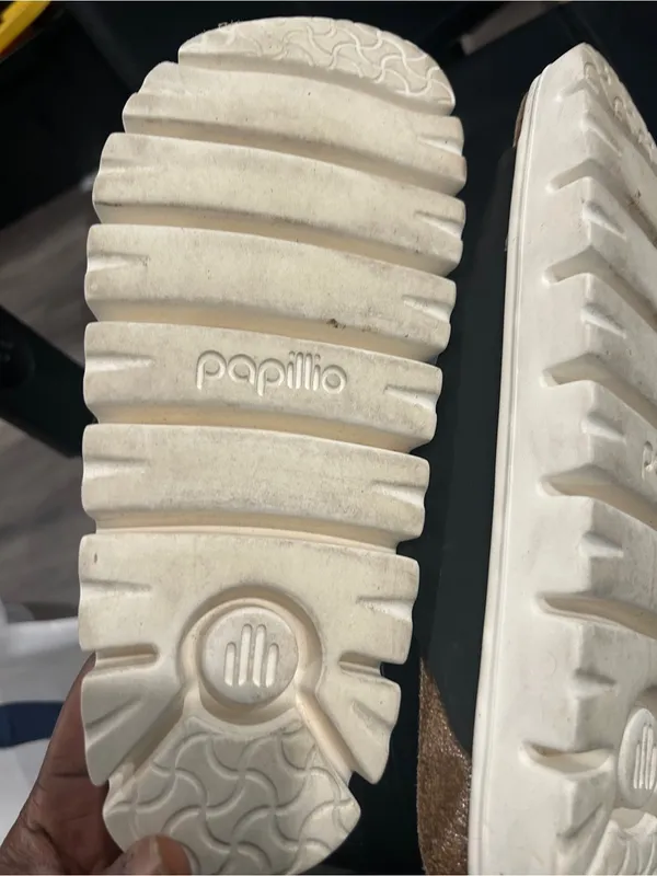 Papillio black sandals with cream platform sole Size 10 - Image 11