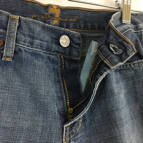 7 For All Mankind Flare Studded Pockets Jeans - Image 5