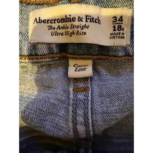 Abercrombie & Fitch‎ Curve Love Ultra High Rise Ankle Straight Jeans Womens 18R - Image 5