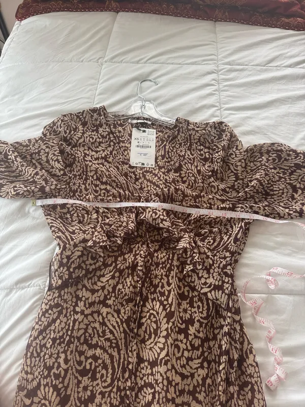 New Zara lightweight ruffled dress size XS - Image 7