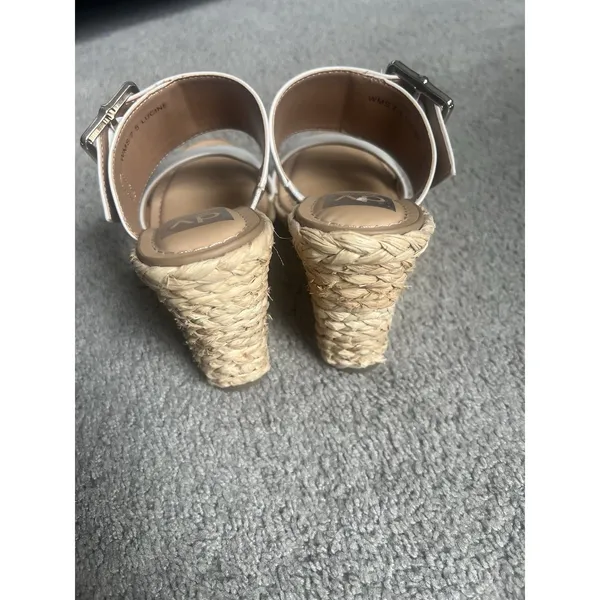 Dv Dolce Vita Lucine‎ 7.5 Raffia Wedge Platform Wide Buckle Straps Sandals - Image 4