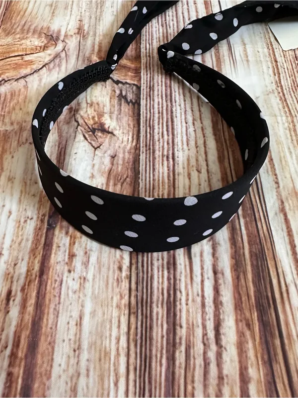 Vintage Target Retro Black Polka Dot Scarf Tie Headband NWT - Image 2