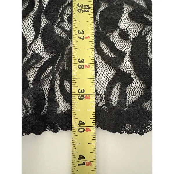 LuLaRoe Lace Open Front Duster Size S Black Cardigan Vest Rave Festival Witchy - Image 9