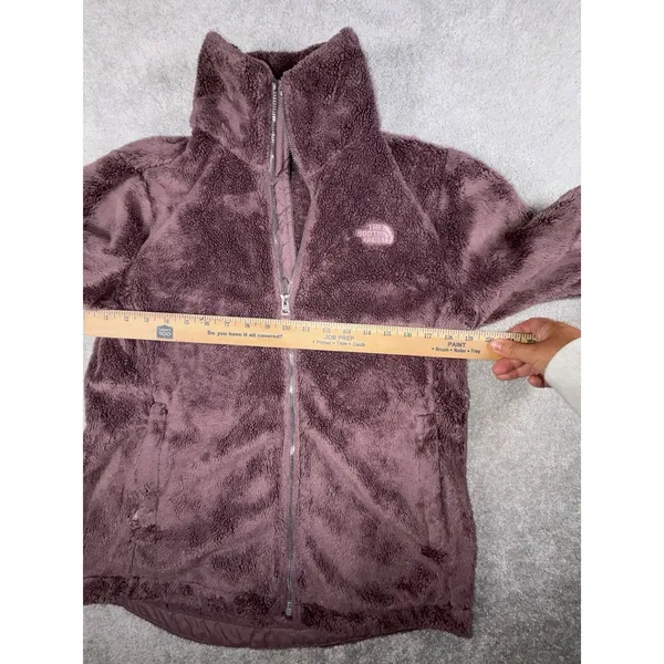 THE NORTH FACE Women's Osito Full Zip‎ Fleece Jacket Grey/Pikes Purple, M - Image 4