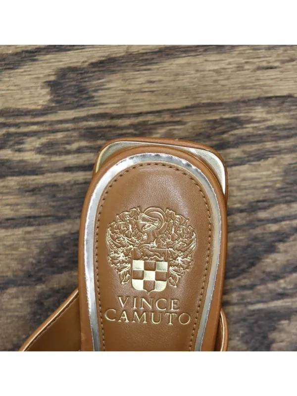 NWT Vince Camuto Cianna Thong Wedge Sandals VC-CIANNA Golden Walnut Brown 7M - Image 12