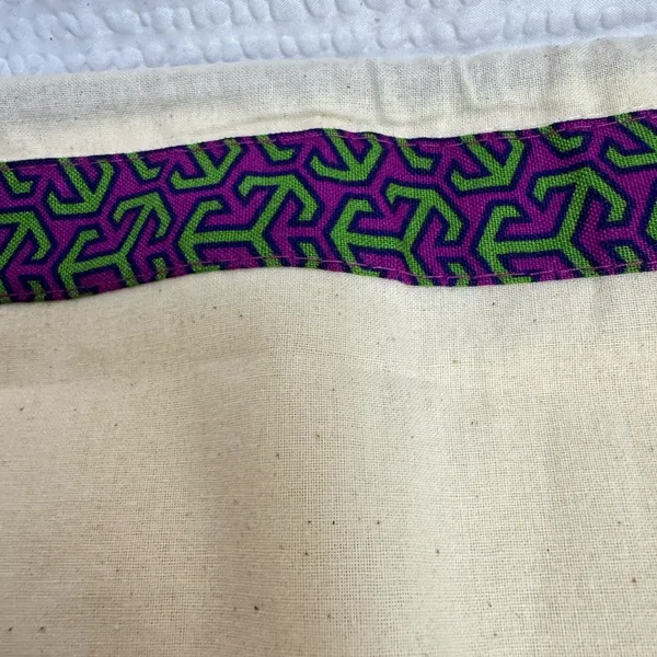 Tory Burch Cream and Purple Drawstring Bag - Image 5