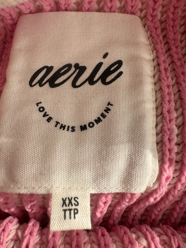 Aerie Pink Beyond Chenille Sweater Oversized XXS - Image 5