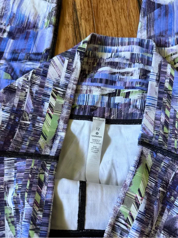 Lululemon Wunder Under Printed Multi Color Leggings - Image 2