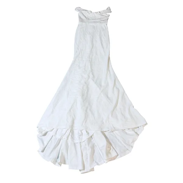 NWOT Lulus Size Small Arienne White Off-the-Shoulder Mermaid Maxi‎ Dress White - Image 3