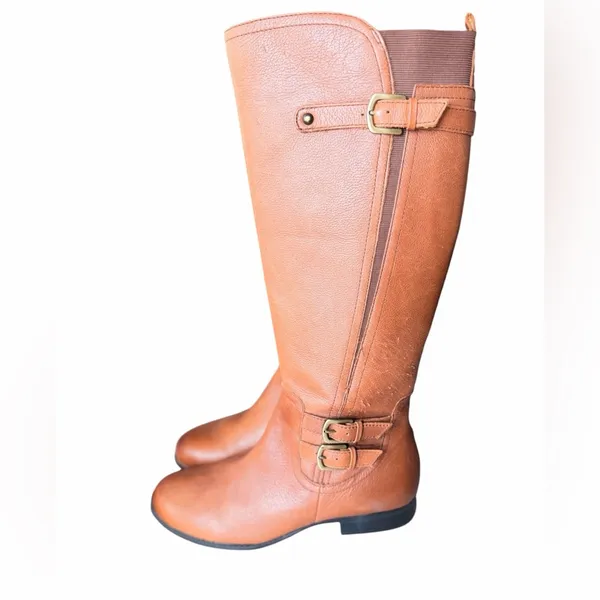 Naturalizer Jenson Women Round Toe Leather Brown Knee High Boot Sz9.5 like new - Image 12