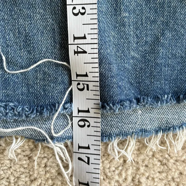 Zara Jean Skirt Womens Blue Y2K festival Denim Flat raw hem Front Mini medium - Image 15