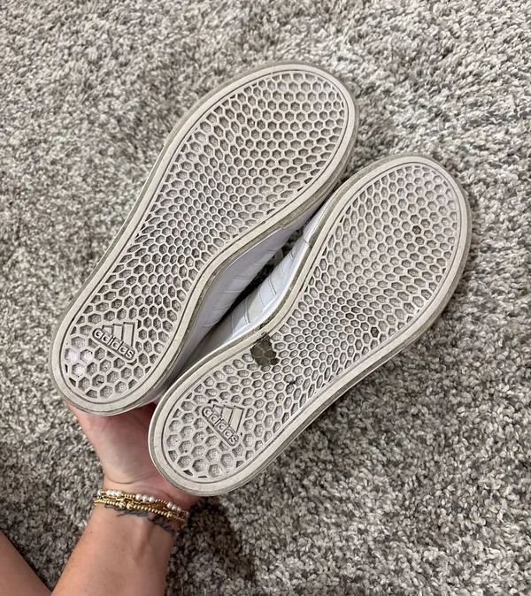 White Platform Adidas Sneakers - Image 4