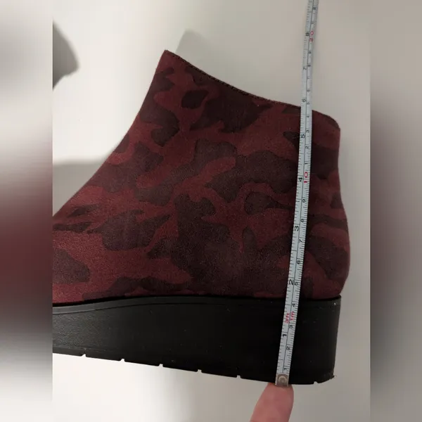 Lucky Brand Karmeya Platform Ankle Boots Red Pattern 7.5 - Image 5