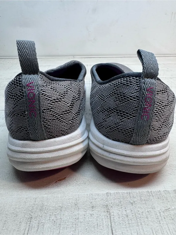 Vionic Women’s Gray Knit Slip-On Sneakers with Pink Insole - Image 5