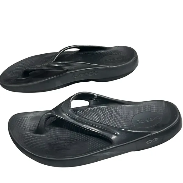 OOFOS Oolala Oofoam Recovery Sandals Womens 9 Black‎ Lightweight Comfort Shoes - Image 3