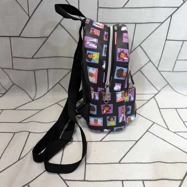 Loungefly The Proud Family Mini Backpack OS Black‎ Character Portrait Print Bag - Image 4