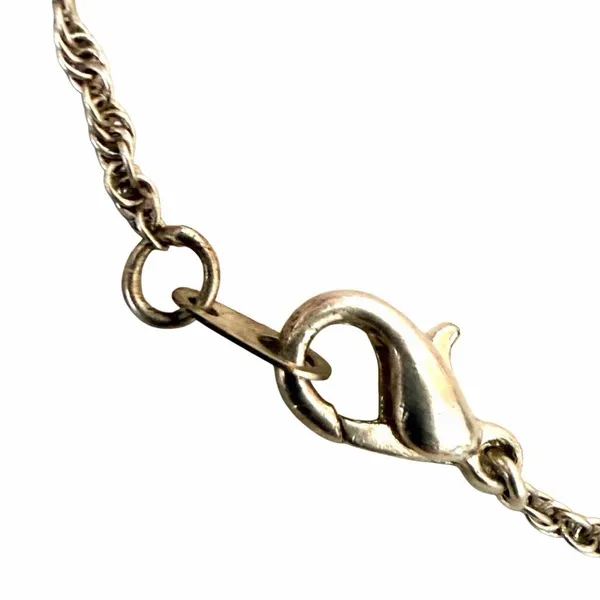 Clear Stone Teardrop Filigree Pendant Necklace - Image 11