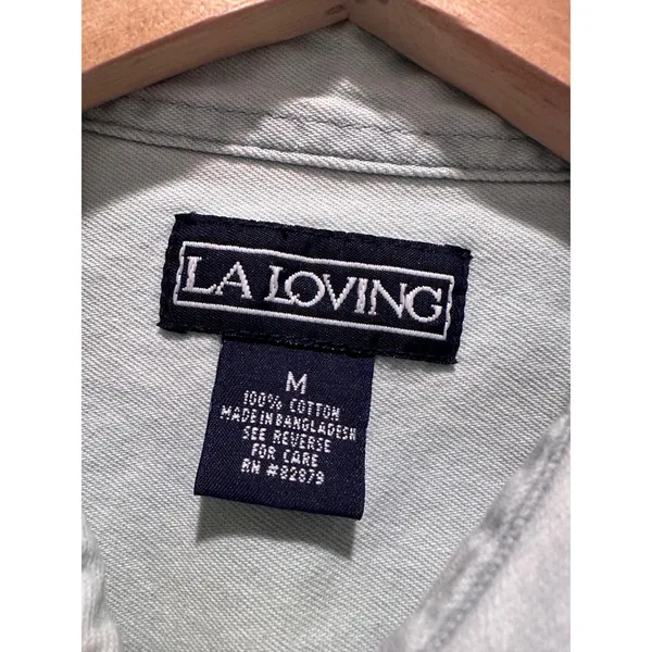 Vintage LA Loving Denim Vest‎ Embroidered Country Jam Cowboy Medium - Image 4