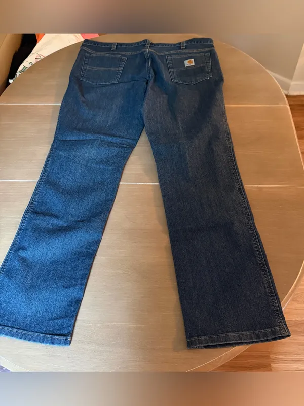 Carhartt Women’s Relaxed Fit Jeans Size 16 Dark Wash Workwear Denim - Image 2