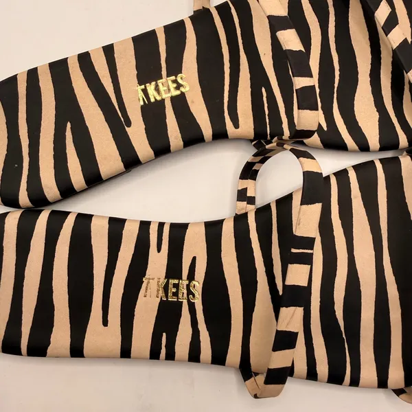 TKEES Gemma Zebra Print Strappy Flat Slide Sandals Womens US 8/ EU 39 - Image 3