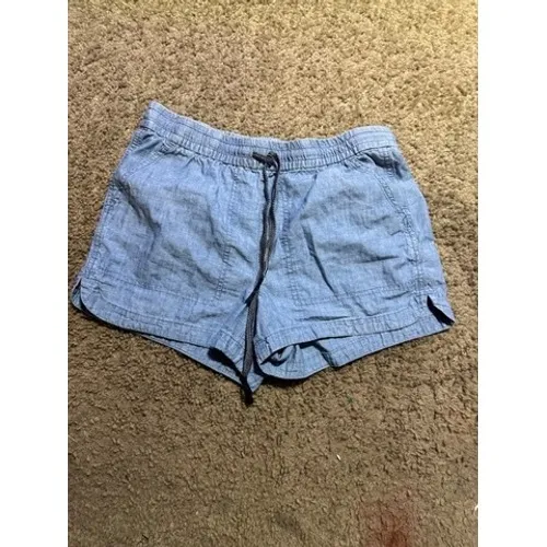 J. Crew Womens Blue Chambray Drawstring Shorts Elastic Waist XS‎ Casual Summer - Image 2