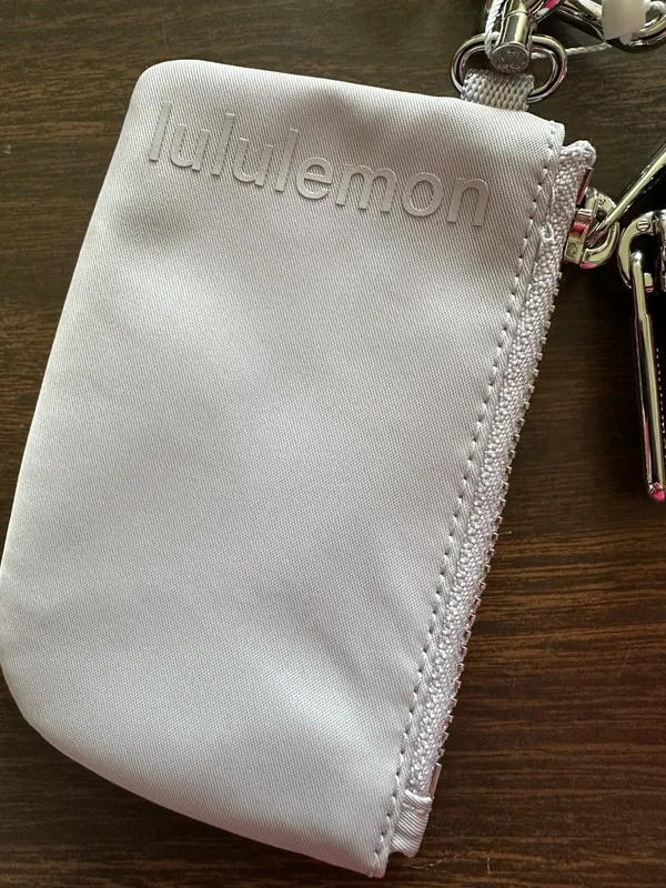 Lululemon Dual Pouch Wristlet Metallic Workmark-Faint Lavender - Image 3