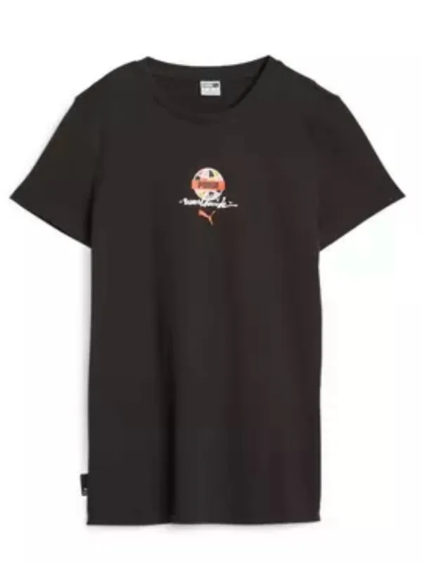NWT PUMA Women's Worldwide Graphic Tee - Black M - Image 4