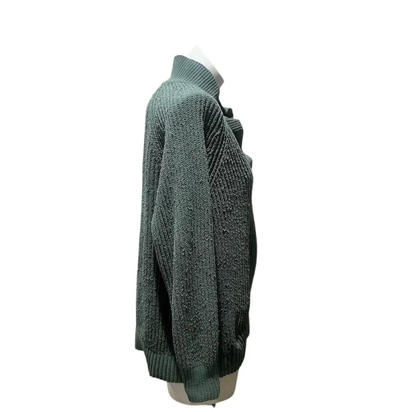 Aerie Women's XS Green Oversized Collared V-Neck Pullover Sweater - Image 7