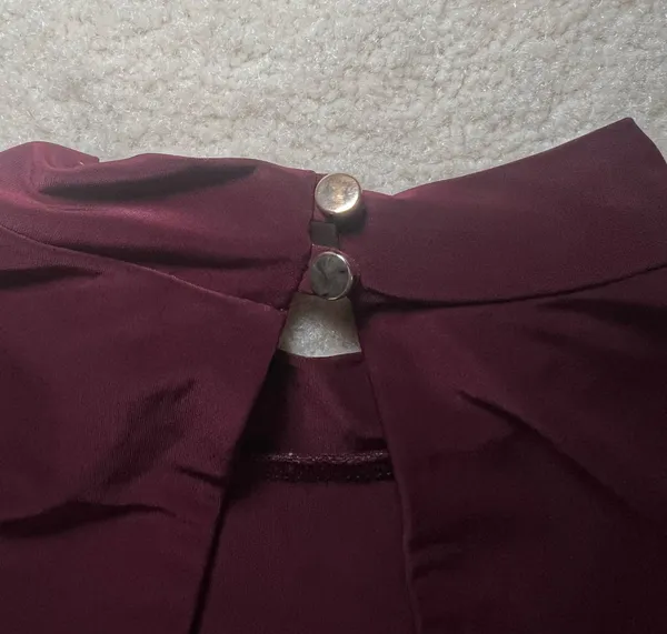 Burgundy Long Sleeve Bodysuit | Medium Red - Image 4