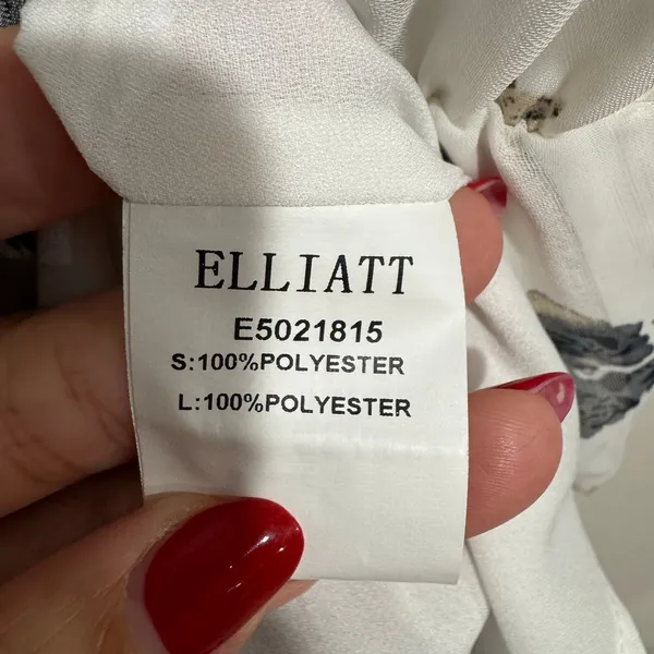 Elliatt Womens Sheer Flora Bloom Maxi Fluncy Ruffled Dress White Pink Size Small - Image 11