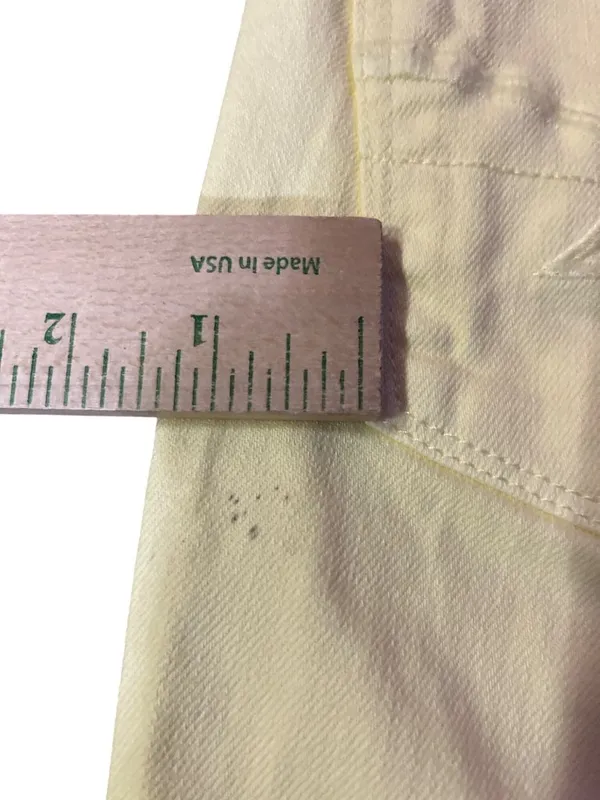 American Eagle Skinny Jeans Womens 14 Low Rise Butter Yellow Stretch Denim - Image 6