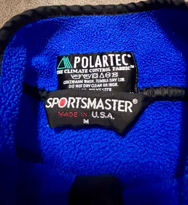 Vintage Sportsmaster USA Polartec Blue Fleece Pullover Jacket - Reach For The Stars - EUC - Image 8