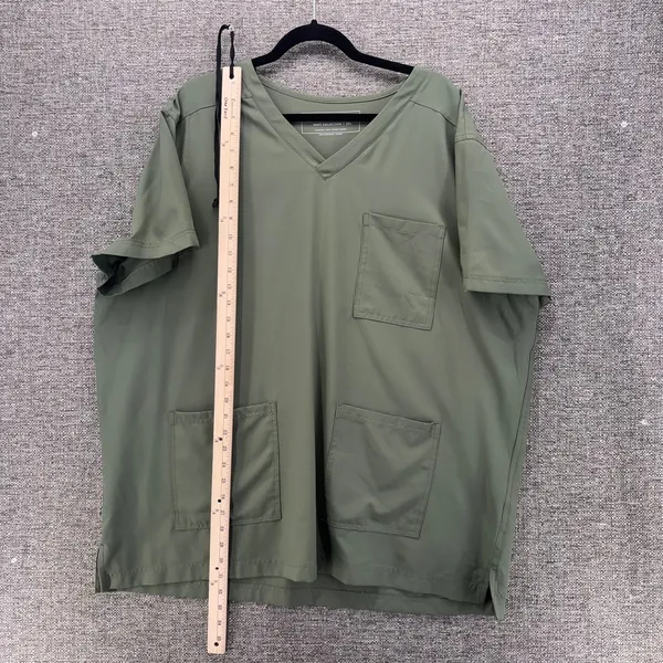 Scrubology Womans Scrub Top Size 2XL Olive Green Nurse Doctor‎ Medical Uniform - Image 12