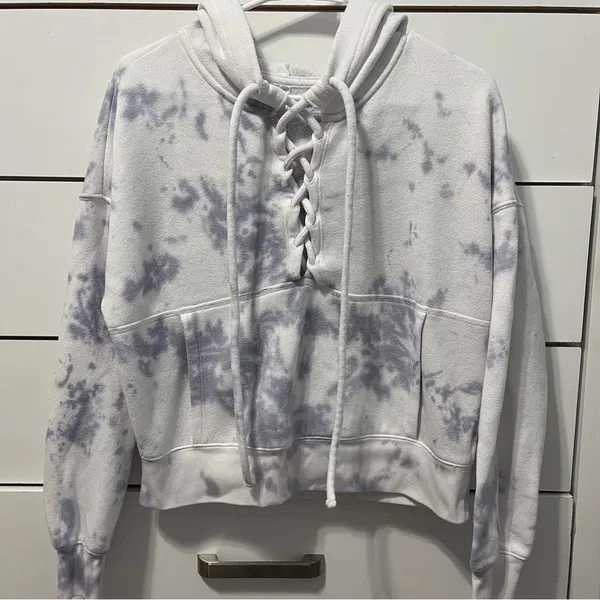 Free People Movement White & Purple Tie Dye Sweatshirt - Image 2