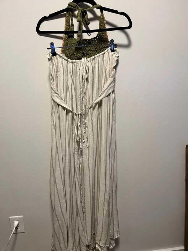 FREE PEOPLE (NWT) Harper Maxi Dress, Crochet, Beach, Size Large - Image 7