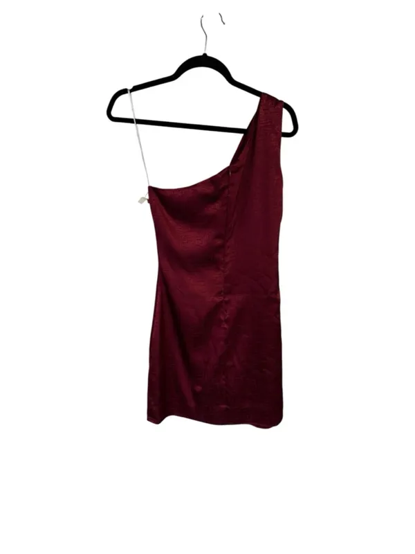 Lulus Dress‎ Lisette One Shoulder Mini Dress Burgundy Red Womens Size Small New - Image 7