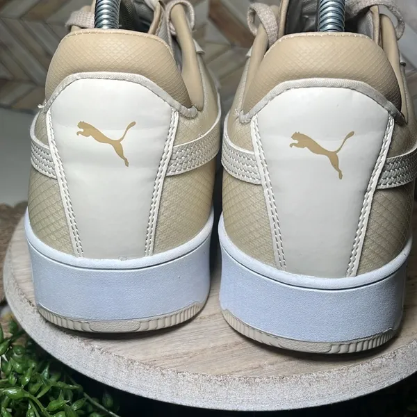 PUMA Carina Street Better Platform Sneakers Cream & White Casual‎ Comfy Leather - Image 4