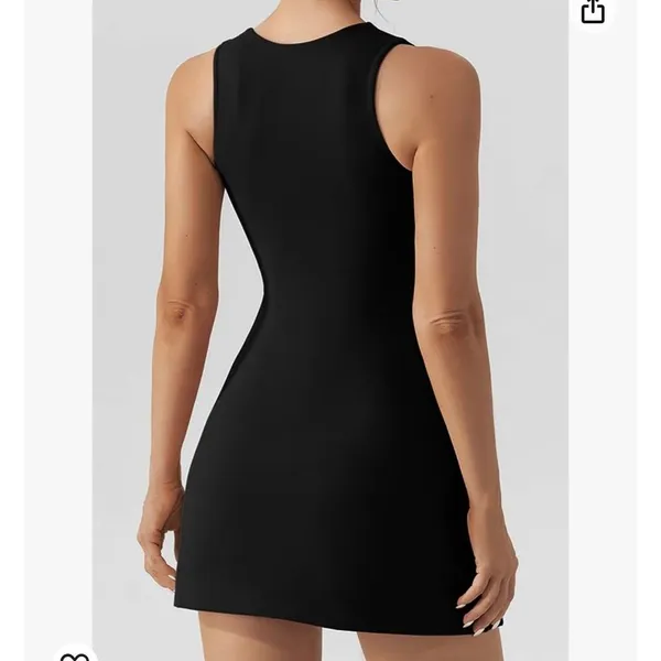 Qinsen Square Neck Stretch Flare Mini Dress Size 4 New With Tag - Image 2